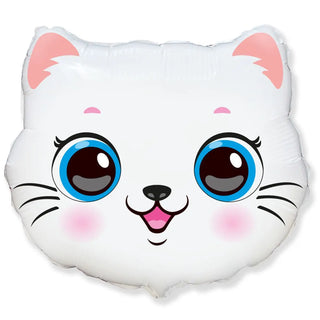 Cat Head Supershape Foil Balloon | Cat Party Supplies NZ