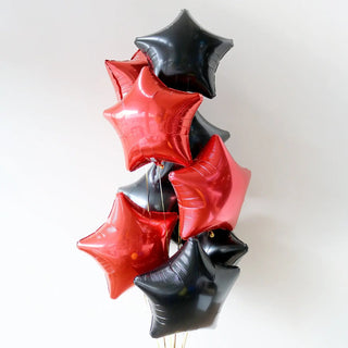Anagram | black and red star foil bouquet | Hollywood party supplies