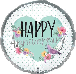 Happy Anniversary Mint Heart Foil Balloon LAST ONE | Wedding Anniversary Party Theme & Supplies | Artwrap