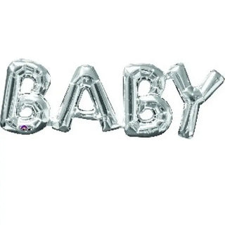 Silver Baby Balloon Banner | Baby Shower Decorations