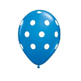 Qualatex | Royal Blue Polka Dot Balloon | Baby Shower Party Theme & Supplies