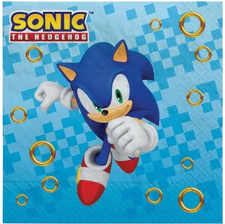 Sonic the Hedgehog Napkins - Lunch | Sonic the Hedgehog Party Supplies NZ