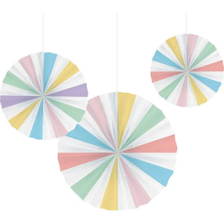 Pastel Celebrations Tissue Fans | Pastel Party Theme & Supplies |