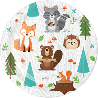 Woodland Animal Lunch Plates | Woodland Party Supplies