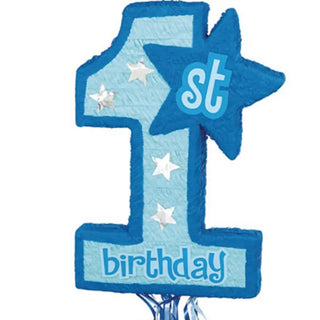 Blue 1st Birthday Pinata | Boy's 1st Birthday Party Supplies