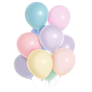 Pastel Party Balloons | Easter Party Balloons | Pack of 15 Balloons | Standard Latex Balloons 
