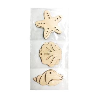Wooden Shell Shapes | Under the Sea Party Supplies NZ