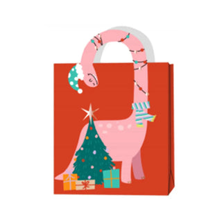 Unknown | Dinosaur Christmas gift bag | Dinosaur & Christmas party supplies