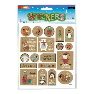 Upikit | Woodland creature Christmas stickers | Christmas party supplies