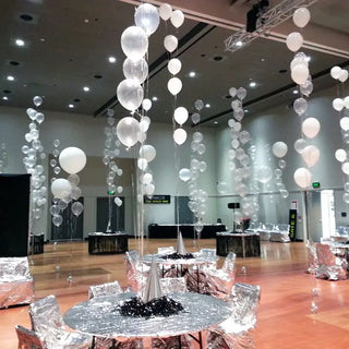 White Clear Raindrop Balloon Bouquet