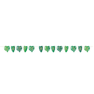 Tropical Leaves Happy Birthday Banner | Jungle Party Supplies NZ