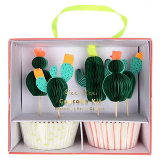 Meri Meri | Cactus Cupcake Kit | Cactus Party Supplies