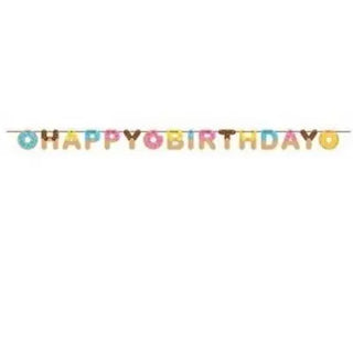 Creative Converting | Donut Happy Birthday Banner | Donut Party Theme & Supplies