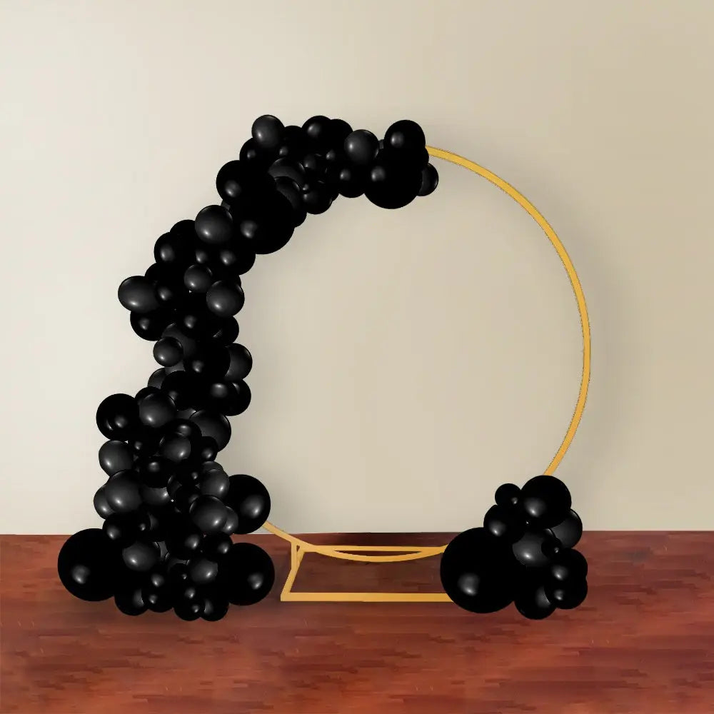 Custom Gold Round Hoop Frame Backdrop Hire – Build a Birthday NZ