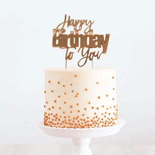 Happy Birthday to You Rose Gold Cake Topper | Rose Gold Party Theme & Supplies |