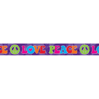 60s Hippies Love Peace Banner | 60s Party Supplies