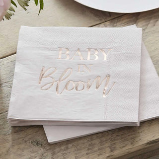 Ginger Ray | Baby in Bloom Napkins | Baby Shower Supplies NZ
