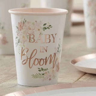 Ginger Ray | Baby in Bloom Cups | Baby Shower Supplies NZ