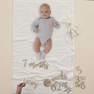 Ginger Ray | Wooden Baby Milestone Signs | Baby Shower Gifts NZ