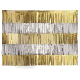 Meteor | silver and gold fringe backdrop kit | 21st Party Supplies NZ