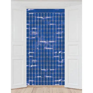 Blue Shimmer Backdrop Curtain | Blue Party Supplies NZ