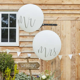 Ginger Ray | Rustic Country Giant Mr & Mrs Balloons | Wedding Decorations NZ