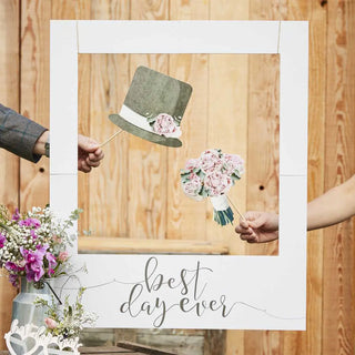 Ginger Ray | Best Day Ever Photo Booth Sign | Wedding Supplies NZ