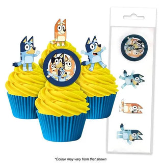 Bluey Edible Wafer Cupcake Toppers | Bluey Party Supplies