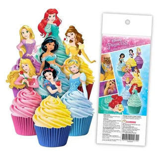 Disney Princess Edible Wafer Cupcake Toppers | Disney Princess Party Supplies