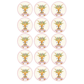 Edible Cupcake Images | Deer Little One Welcome Baby