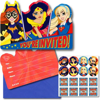 DC Super Hero Girls Invitations | DC Super Hero Girls Party Supplies