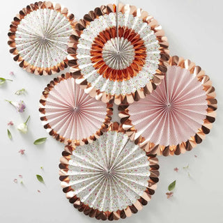 Ginger Ray | Ditsy Floral Fan Decorations | Floral Party Supplies NZ