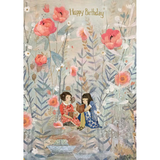 Roger La Borde | Two Girls in Dreamland Birthday Card