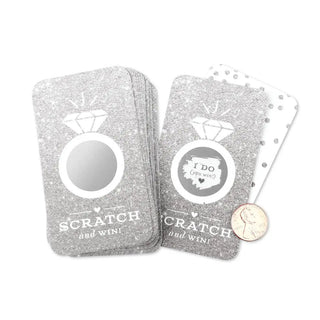 Inklings | Silver Diamond Ring Scratch Card Game | Bridal Shower Games