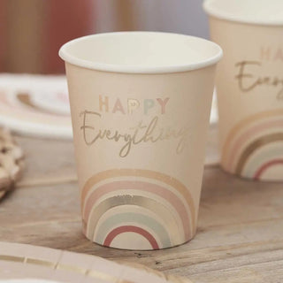 Ginger Ray | Happy Everything Cups | Neutral Party Supplies NZ