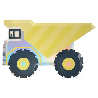 Meri Meri | Dumper Truck Plates | Construction Party Supplies