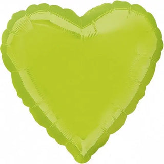 Kiwi Green Heart Foil Balloon