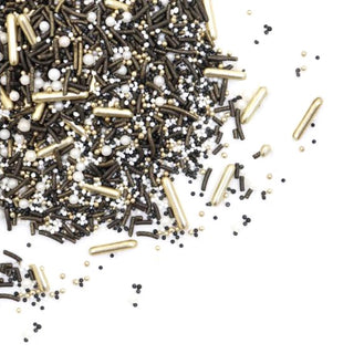 Black and Gold Sprinkles | Black and Gold Party | Roaring 20's Party | Hollywood Party
