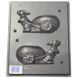 Rabbit & Cart Chocolate Mould #58