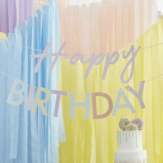 Ginger Ray | Pastel Birthday Banner | Pastel Party Supplies NZ