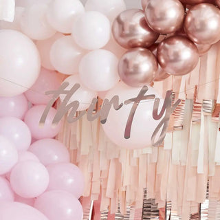 Ginger Ray | Rose Gold Thirty Banner | 30th Birthday Party Supplies NZ