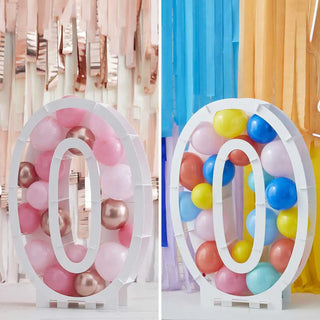 Ginger Ray | Number 0 Balloon Mosaic Stand | Birthday Party Supplies NZ