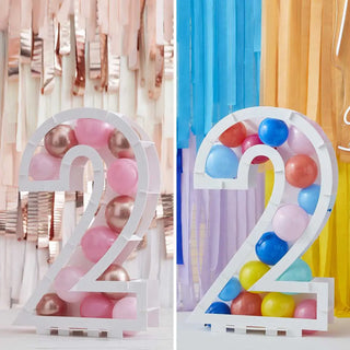 Ginger Ray | Number 2 Balloon Mosaic Stand | 2nd Birthday Party Supplies NZ