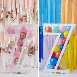 Ginger Ray | Number 7 Balloon Mosaic Stand | 7th Birthday Party Supplies NZ