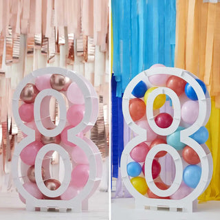 Ginger Ray | Number 8 Balloon Mosaic Stand | 8th Birthday Party Supplies NZ