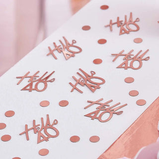 Ginger Ray | Rose Gold 40 Confetti | 40th Birthday Party Supplies NZ