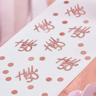 Ginger Ray | Rose Gold 50 Confetti | 50th Birthday Party Supplies NZ