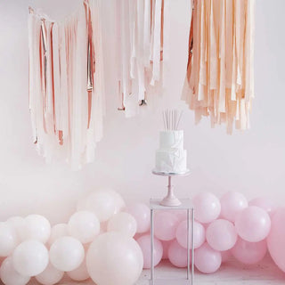 Ginger Ray | Blush & Rose Gold Streamer Decoration | Pink Party Supplies NZ