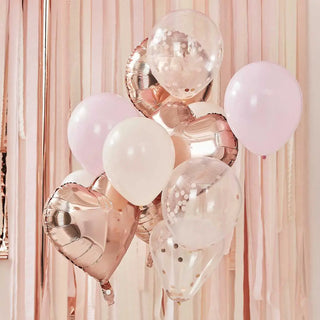Ginger Ray | Rose Gold Balloon Pack | Rose Gold Party Supplies NZ