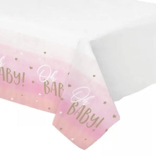 Oh Baby Girl Tablecover | Girl Baby Shower Supplies